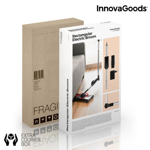 Rektangul�r elektrisk sopborste InnovaGoods 7,2 V 700 mAh Svartg