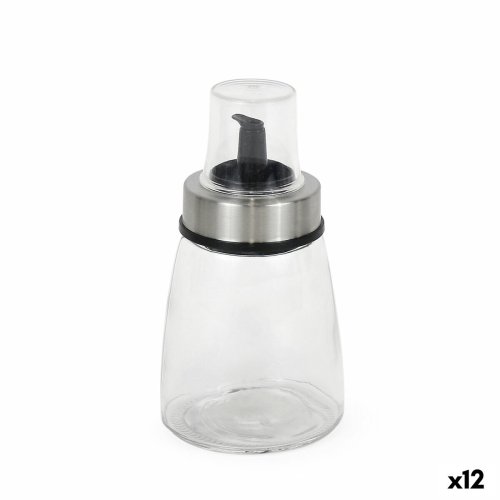Oljeflaska Quttin Transparent Silvrig Glas 200 ml 6,5 x 6,5 x 12