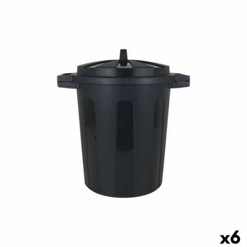 Papperskorg p hjul Dem Svart 25 L (6 antal)