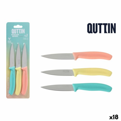 Set med skalknivar Quttin Basic Multicolour Rostfritt stl 9 cm
