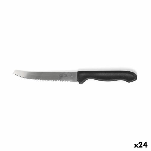 Set med kttknivar Cuyfor Svart Silvrig 12 cm 6 Delar (24 antal)