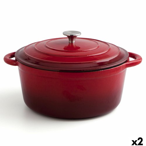 Kastrull med lock Bidasoa Fierro Rd  28 cm 6 L (2 antal)