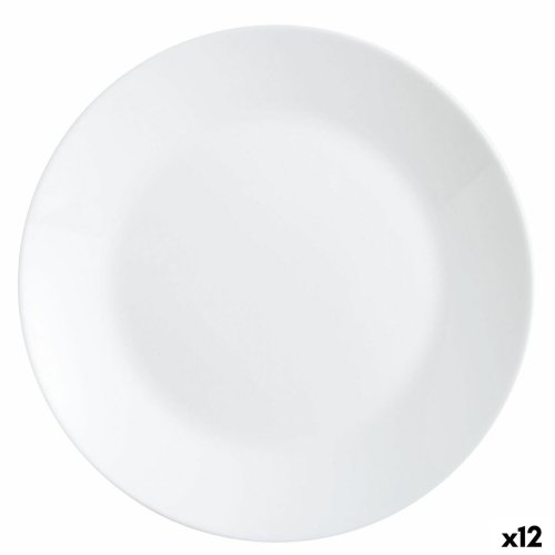 Platt skl Luminarc Zelie Vit Glas  25 cm (12 antal)