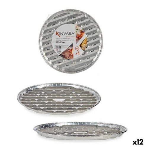 Pizza-form Kinvara Silvrig Aluminium 32,5 x 32,5 x 1,7 cm Pizza