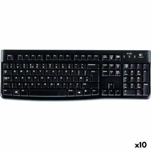 Tangentbord Logitech K120 Svart Qwerty Spanska (10 antal)