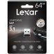 USB-minne Lexar JumpDrive S47 Svart 64 GB