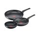 Set med stekpannor Tefal B5569153 Svart Aluminium (3 antal)
