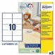 Etiketter till Skrivare Avery L4744REV Vit 25 Blad 96 x 50,8 mm