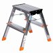 Hoppvikbar trappstege, 2 steg Krause 130020 Silvrig Aluminium