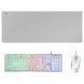 Speltangentbord och mus Mars Gaming MCPXWES Vit Qwerty Spanska Q