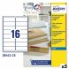 Etiketter till Skrivare Avery J8562 25 Blad 99,1 x 33,9 mm Trans