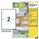 Etiketter till Skrivare Avery LR7168 Vit 100 Blad 199,6 x 143,5