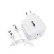 Vggladdare + USB C kabel Urban Factory GSC10UF Vit