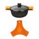 Kastrull med glaslock BRA A270332 8,3 L  32 cm Svart Metall Alu