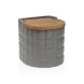 Saltkar med lock Versa Ramar Gr� Keramik Bambu Dolomite 11 x 11