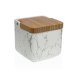 Saltkar med lock Versa Keramik Bambu Stl Dolomite Marmor 11,7 x