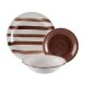 Matservis Versa Ligia Brun 26,5 x 26,5 cm 18 Delar