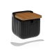 Sockerstrare Versa Svart Keramik Bambu Dolomite 8,3 x 8,3 x 8,3