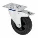 Rueda Ruedas Alex Svart Gummi Poliamix  10 cm 80 kg roterande
