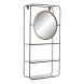 Badrumshyllor DKD Home Decor Glas Svart Metall (32 x 12 x 65 cm)