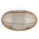 Taklampa DKD Home Decor Vit Naturell Bambu 40 W 83 x 83 x 40 cm