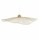 Taklampa DKD Home Decor Bambu Solhatt (88 x 88 x 17 cm)