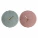 Vggklocka DKD Home Decor Grn Rosa 40,5 x 5,5 x 40,5 cm (2 anta