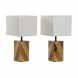 Bordslampa DKD Home Decor 25,5 x 25,05 x 52 cm Gran Naturell Bei