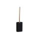 Toalettborste DKD Home Decor Svart Gyllene Harts 10 x 6 x 40 cm