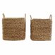 Korg - set DKD Home Decor Brun Naturell Rusar (2 Delar)