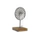 Ljusstakar DKD Home Decor Glas Svart Metall Tr Brun 20 x 20 x 3