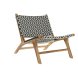 Kerti szk DKD Home Decor Vit Svart Naturell PVC Teak 65 x 80 x