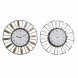 Vggklocka DKD Home Decor 40 x 6,4 x 40 cm Glas Silvrig Gyllene
