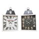 Vggklocka DKD Home Decor 60 x 6 x 89 cm Glas Svart Vit Jrn Tra