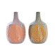 Vas DKD Home Decor Brun Rosa Stengods Lv av en vxt 17 x 17 x 2