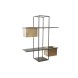 Bokhylla DKD Home Decor Svart Metall Koppar 2 Hyllor (50 x 16 x