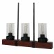 Taklampa DKD Home Decor Glas Svart Brun Aluminium (50 x 8 x 21 c