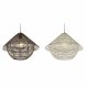 Taklampa DKD Home Decor Vit Brun Svart Naturell Metall Snre Pla