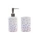 Badkit DKD Home Decor Vit ABS Dolomite Prickig 7 x 7 x 17,5 cm (