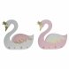 Vggmonterad rockhngare DKD Home Decor Tr Barn Svan 40 x 4 x 3