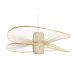 Taklampa DKD Home Decor Vit Naturell Bambu 50 W 100 x 100 x 32 c