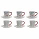 Set med kaffekoppar DKD Home Decor Multicolour Metall Stengods 1