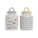 Burk DKD Home Decor Vit Multicolour Stengods Medelhavs (2 antal)
