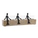 Ljusstakar DKD Home Decor 43 x 9 x 14 cm Glas Naturell Svart Bru