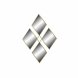 Vggspegel DKD Home Decor Gyllene Romb 63 x 2 x 90 cm