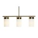Taklampa DKD Home Decor Vit Gyllene Metall Glas 60 x 15 x 25 cm