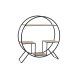Bokhylla DKD Home Decor Svart Ljusgr Metall Gran 90 x 30 x 100