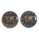 Vggklocka DKD Home Decor 46 x 6,5 x 46 cm Glas Silvrig Svart Gy
