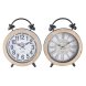 bordsklocka DKD Home Decor Vit Naturell Traditionell (2 antal)