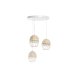 Taklampa DKD Home Decor Vit Ljusbrun 220 V 50 W (38 x 38 x 75 cm